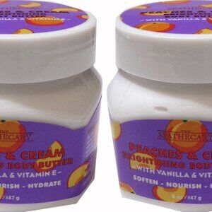 THE SPATHECARY Peaches &Cream Brightening Body Butter w Vanilla & Vitamin E Set